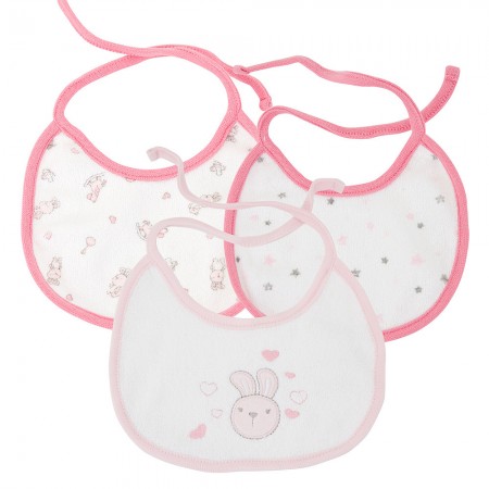 Слинявчик для дівчинки Зайченя (3шт.) Berni Kids